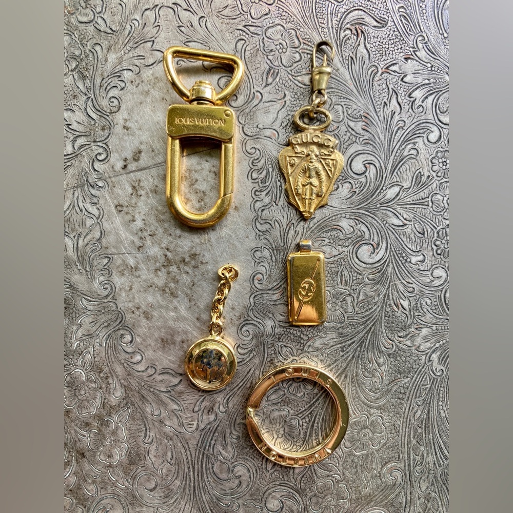 Fab Authentic GUCCI LOUISE VUITTON Gold hardware DIY Jewelry Up Cycle LOT ❤️💖❤️